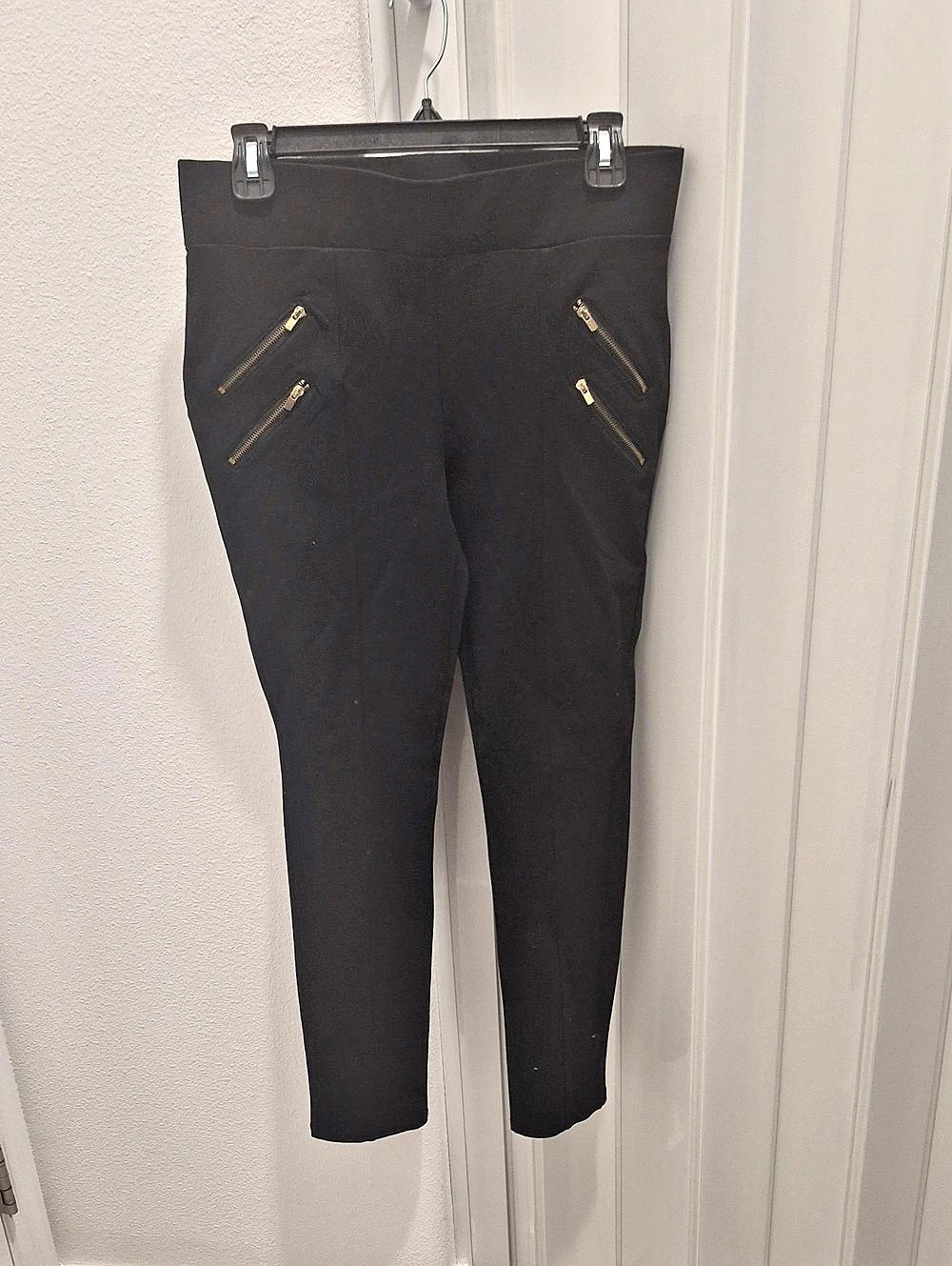 Ci Sono Black Zipper Leggings Size XL Like New